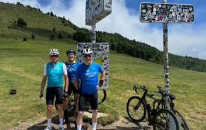 Pascal, Christophe et Stéphane au col d'Aspin
